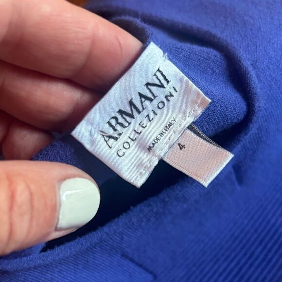 Armani Collezioni Cobalt Blue Mini Dress made in Italy 🇮🇹 - Picture 9 of 10